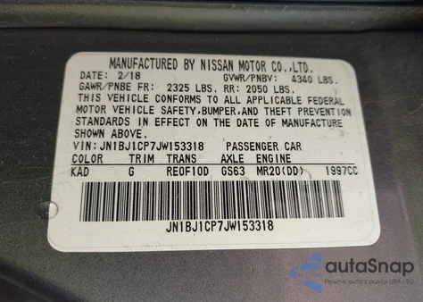 2018 Nissan Rogue Sport Sv из США, поврежденный, VIN JN1BJ1CP7JW153318